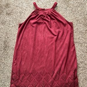 Faux Suede Dress